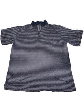 Gary Player Mens Polo Shirt Size L Blue Purple 100% Cotton Moisture Wicking